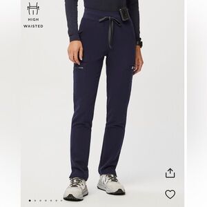 Figs high waisted Yola scrub pants navy
